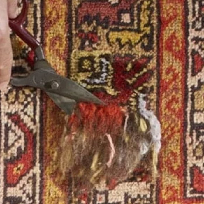 Découpe de la partie endommagée